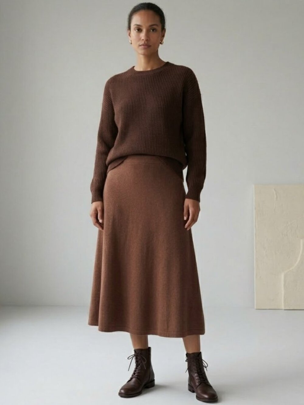 Banana Republic Cashmere Knit Midi A-Line Skirt